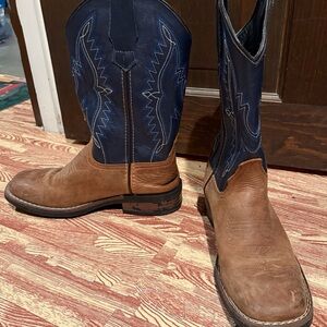 J.B. Dillon Brown and Navy Cowboy Boots